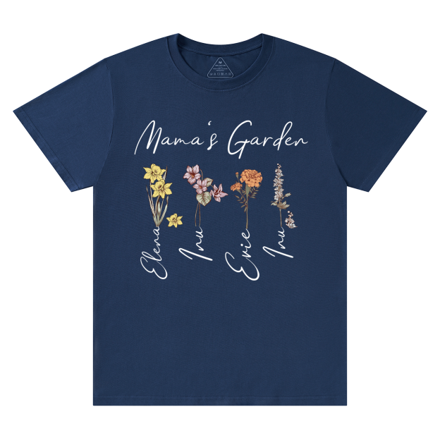 Mama's Birth Month Garden T-Shirts