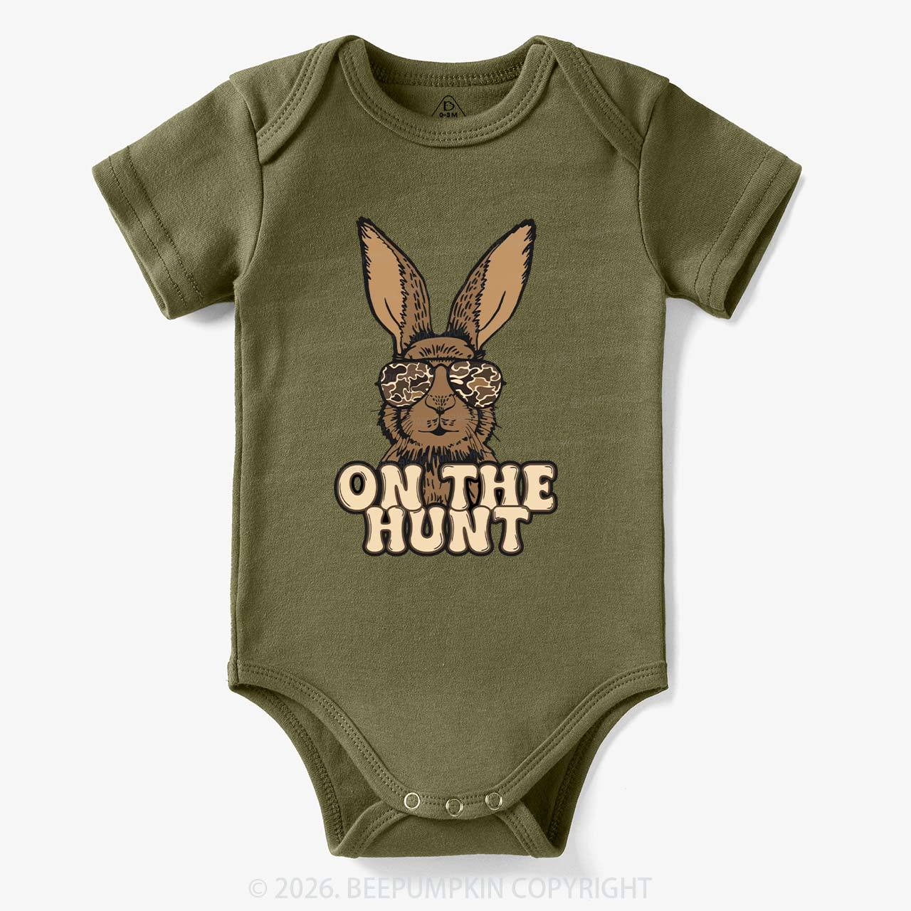 Camo Bunny On The Hunt Baby Bodysuit