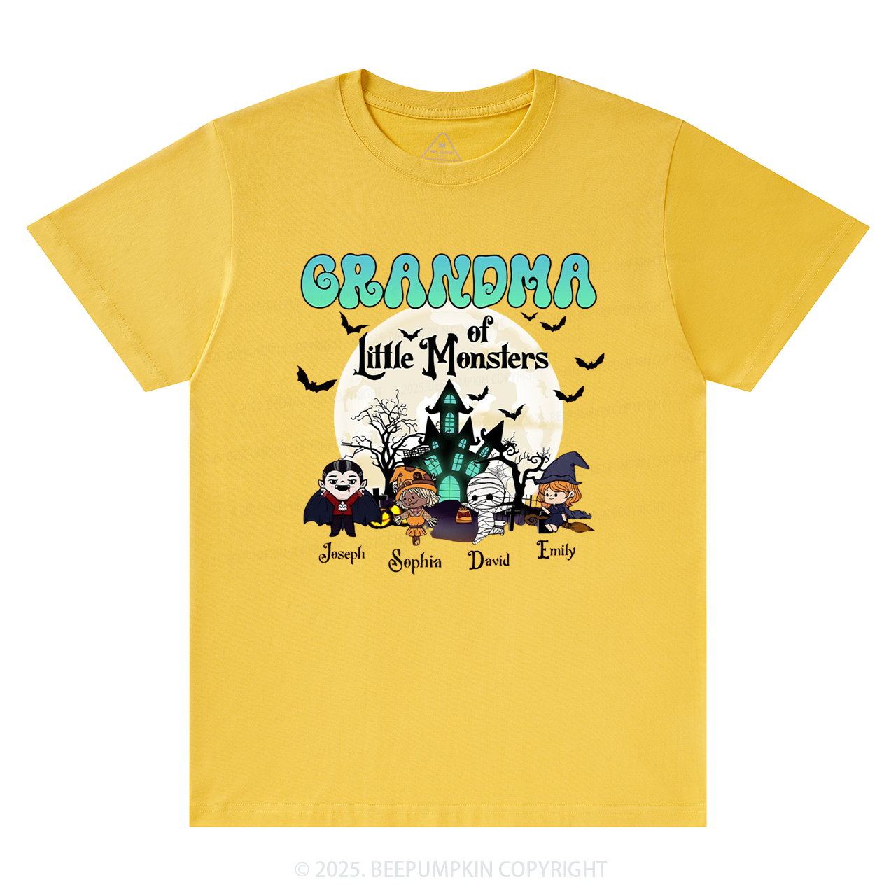 Personalized Grandma Halloween T-Shirts Beepumpkin