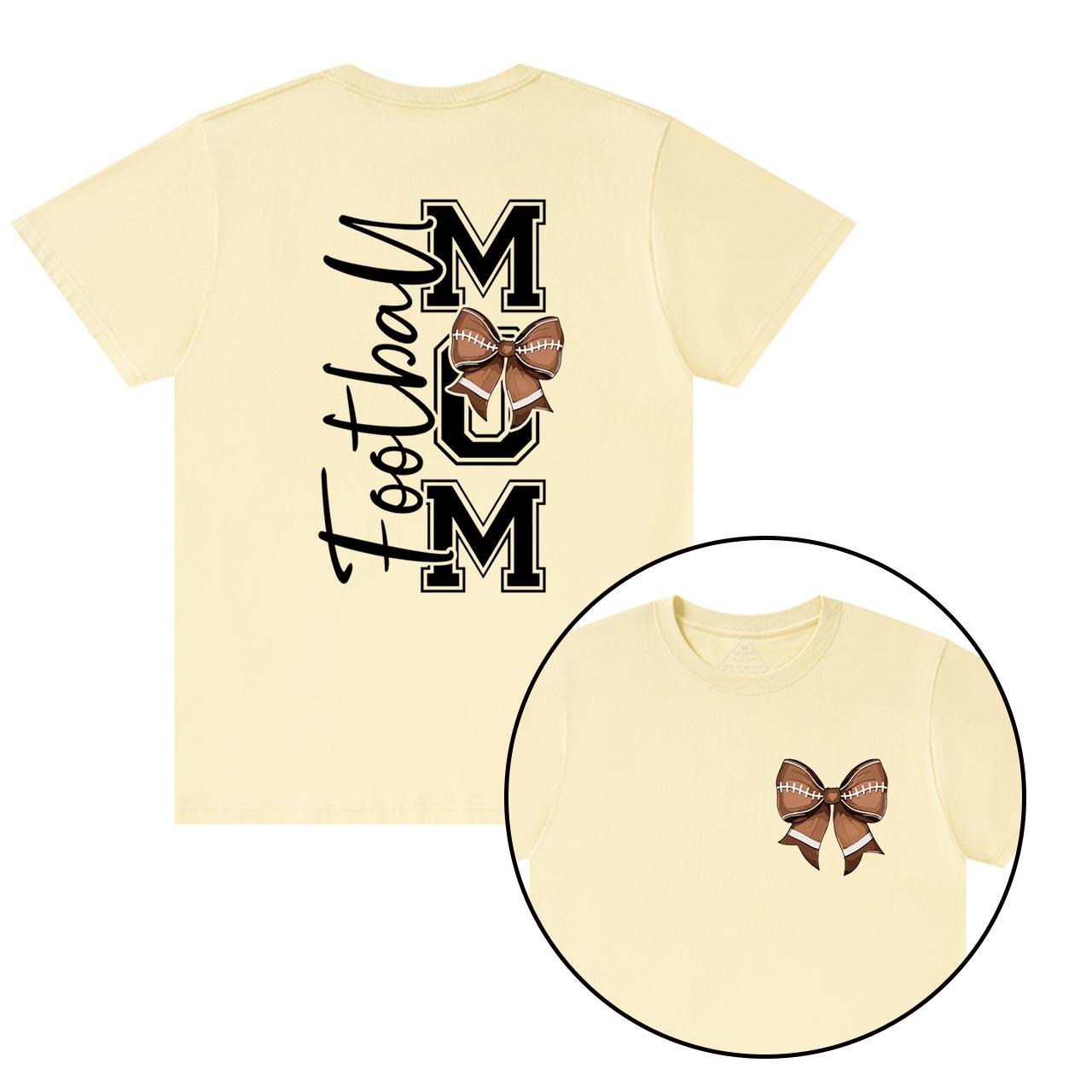 Love, Bows & Football Mama T-Shirts Beepumpkin