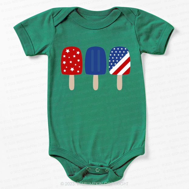 Patriotic Popsicles Memorial Day Bodysuit For Baby 