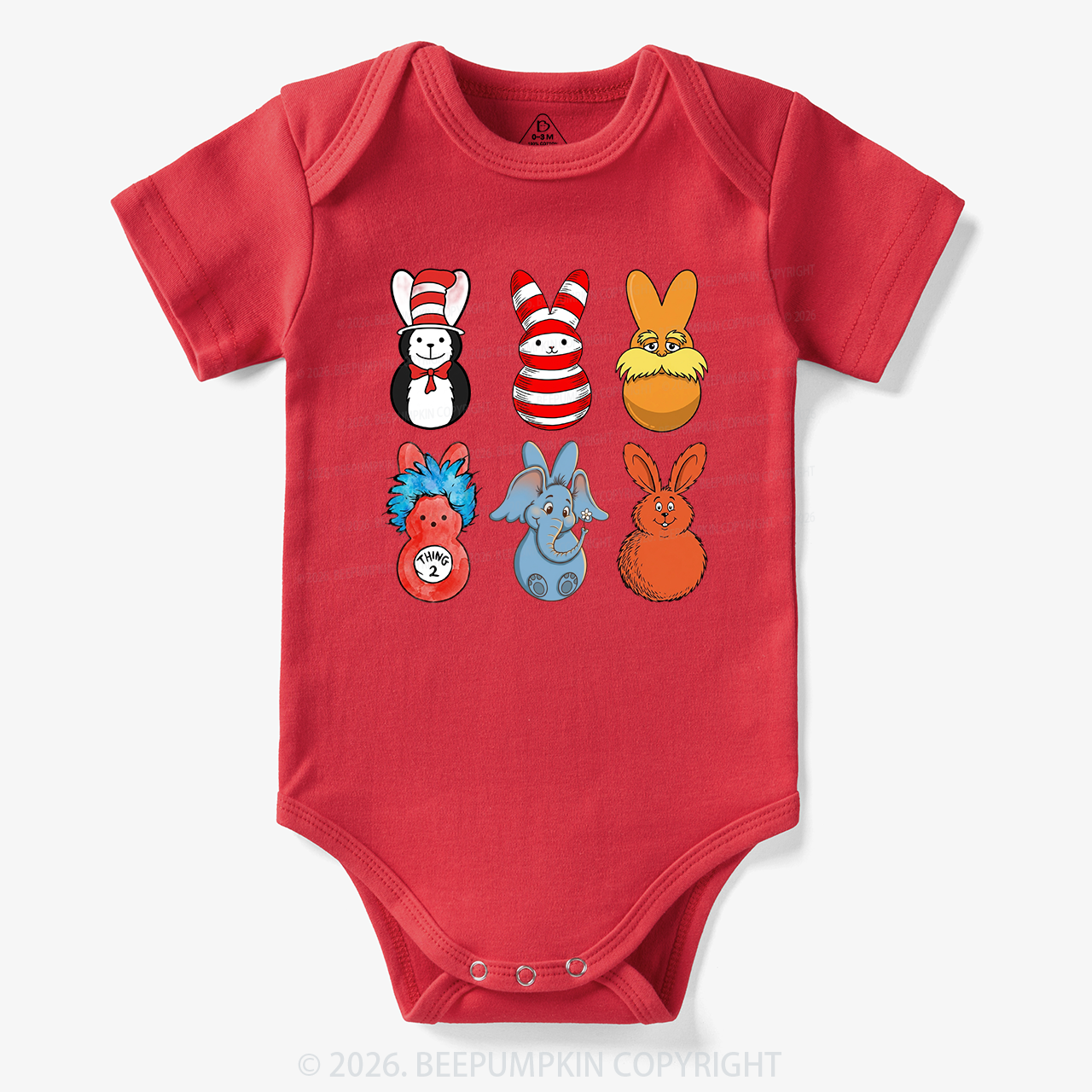 Storybook Bunny Tumbler Baby Bodysuit