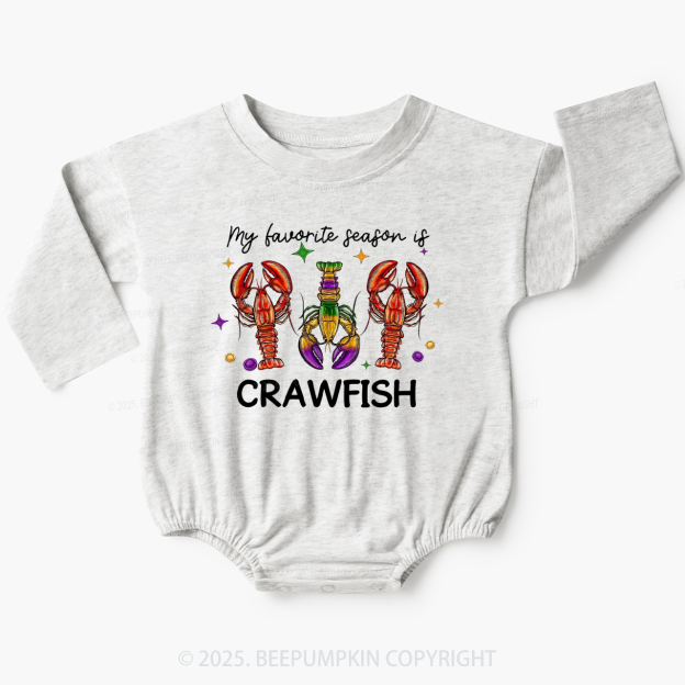 Mardi Gras Crawfish Baby Bubble Romper Beepumpkin