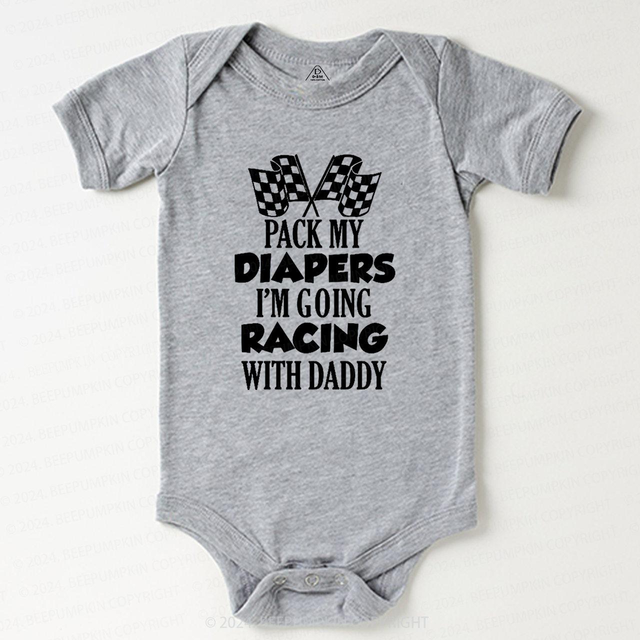 Personalized Pack My Diapers I'm Going Racing With XXX Baby Bodysuit 7