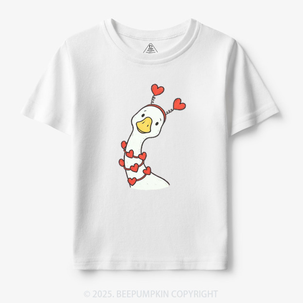 Pink Bow Preppy Goose Toddler&Kid's Tees Beepumpkin