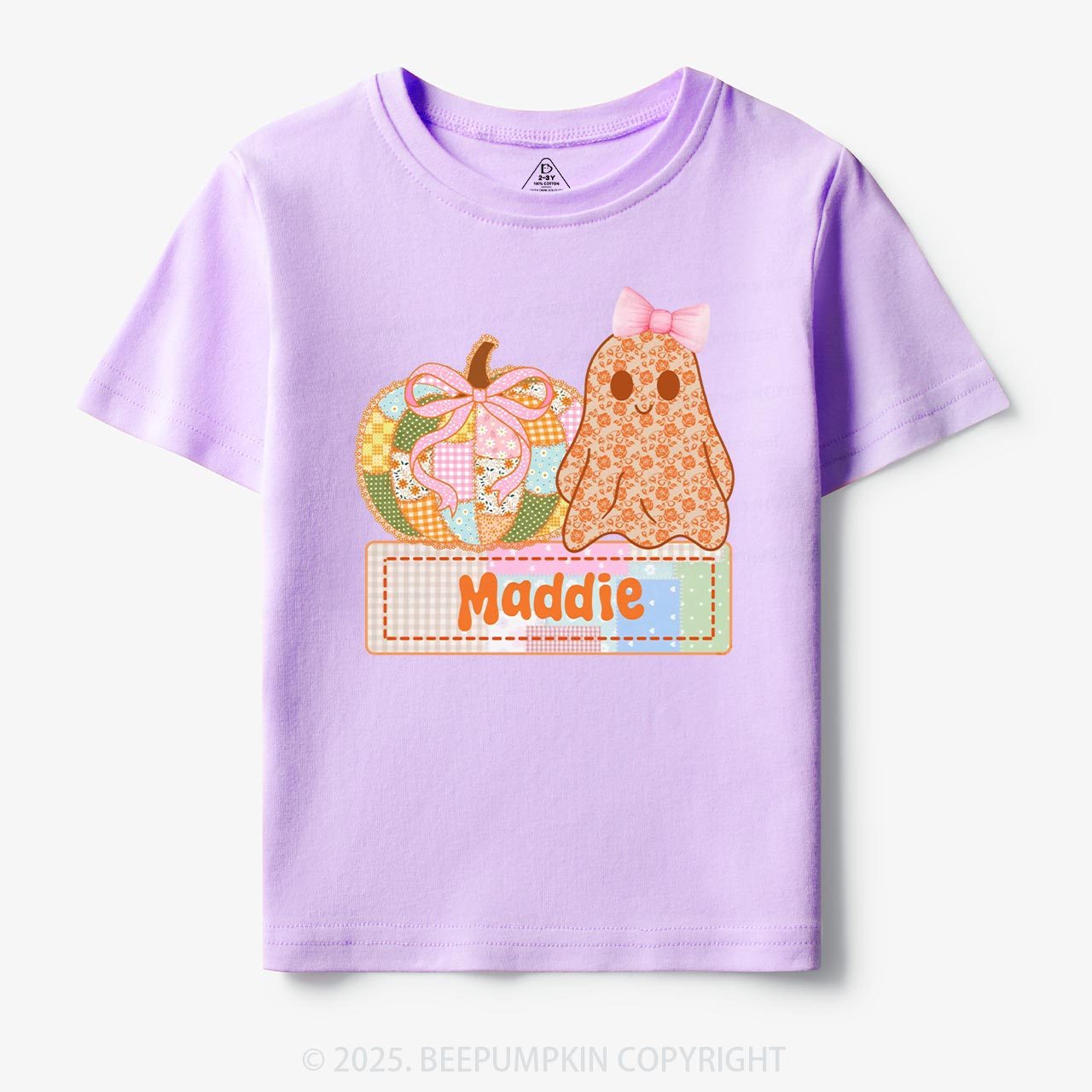 Personalized Pumpkin & Pretty Ghost Toddler&Kid's Tees Beepumpkin