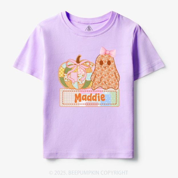 Personalized Pumpkin & Pretty Ghost Toddler&Kid's Tees Beepumpkin