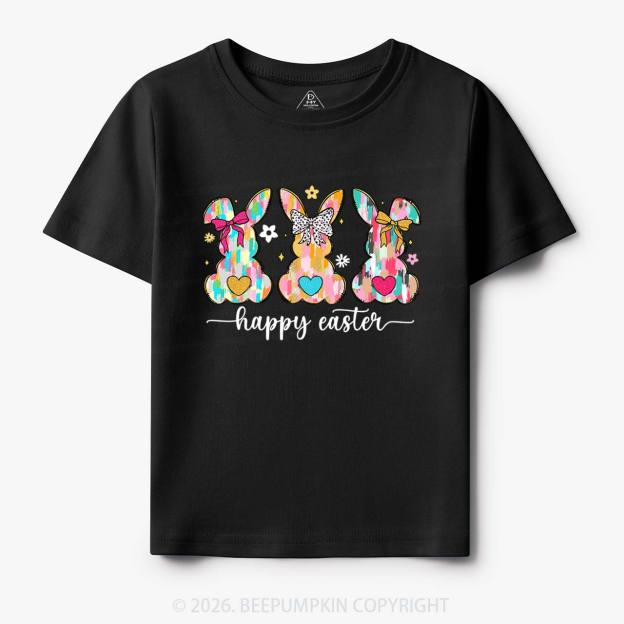 Pastel Brush Happy Easter Bunnie Toddler&Kid's Tees