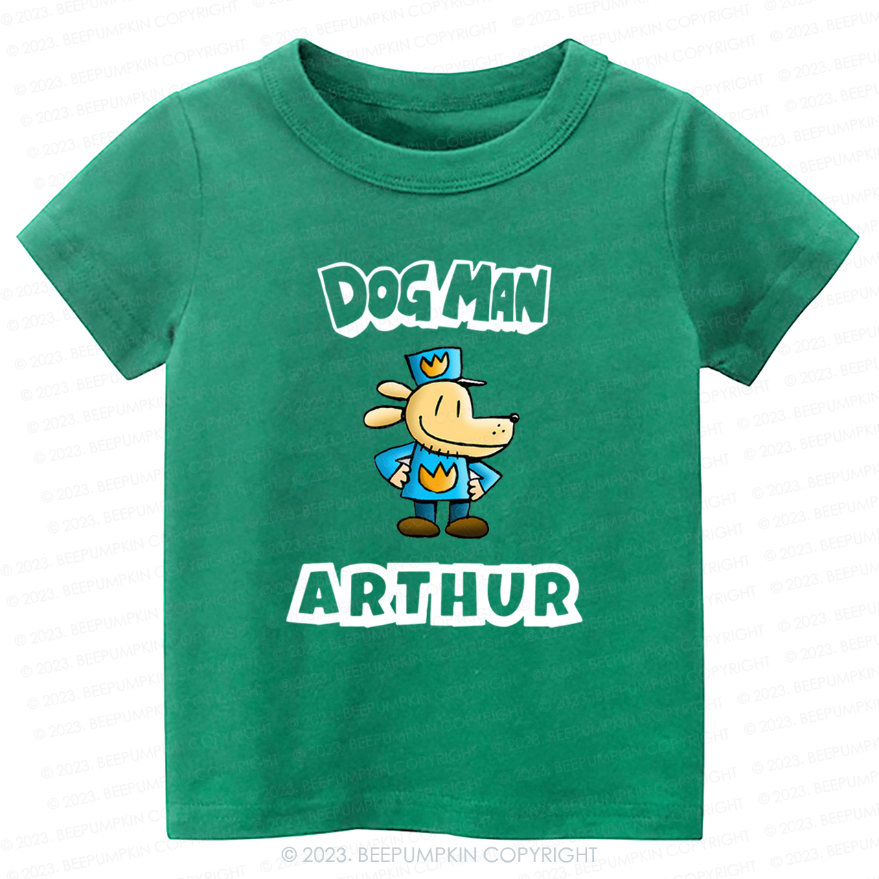 Personalised Dog Man Funny Book Day Kids Shirt