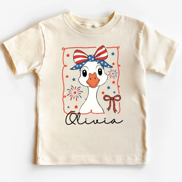 4th Of July Mama Goose Toddler Tees