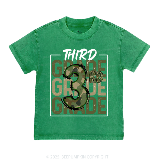 Personalized Camo Back to School Toddler&Kids Washed Tees