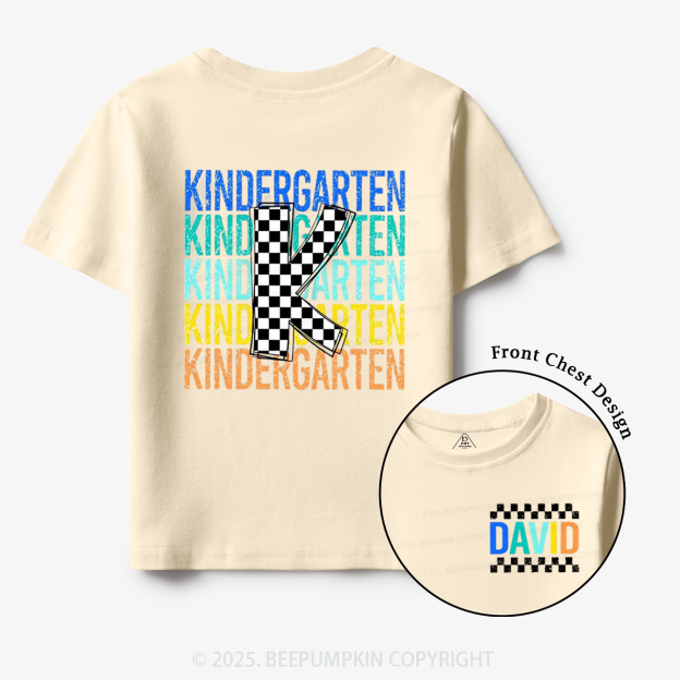 Personalized Rainbow Font First Day Of School Toddler&Kid's Tees Beepumpkin