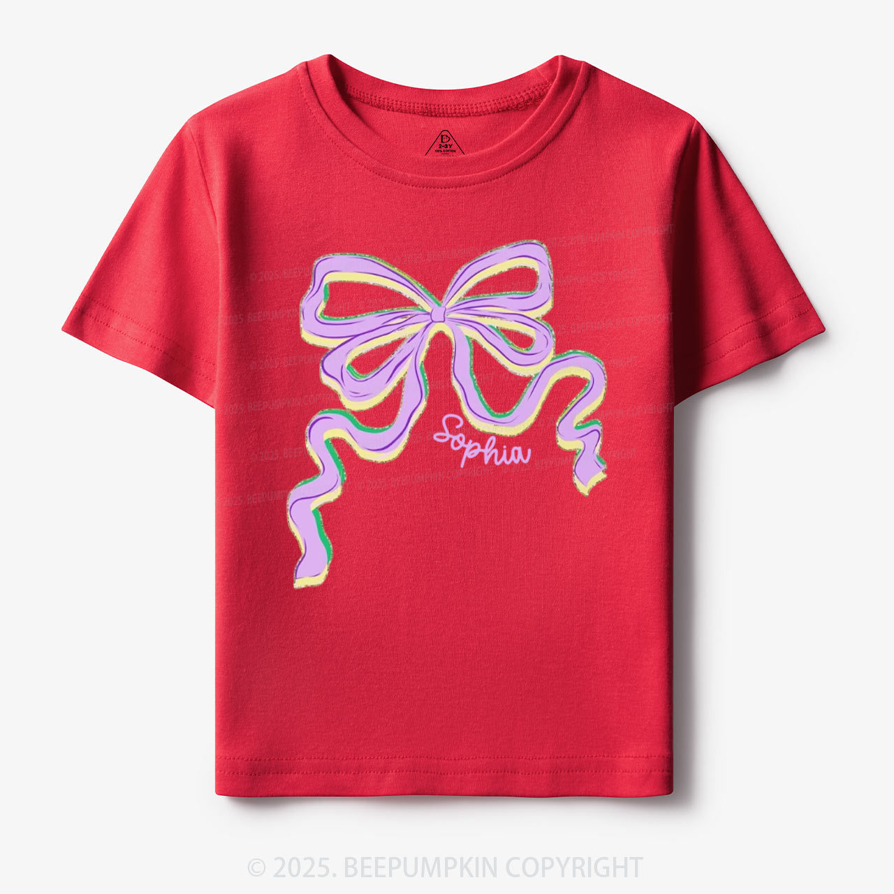 Personalized Sugar Bow Mardi Gras Toddler&Kid's Tees Beepumpkin