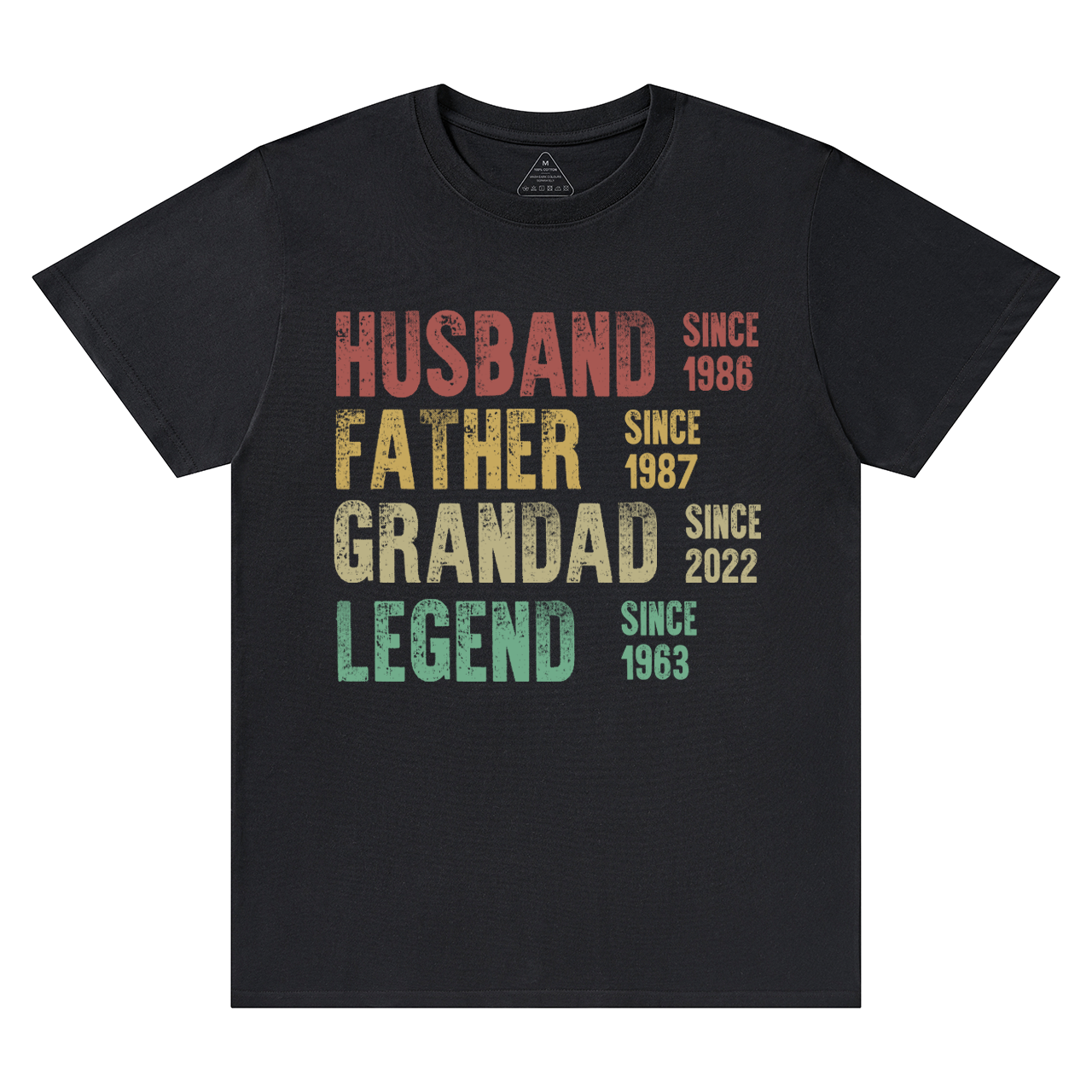 Husband Father Grandpa Legend Personalized Dad Grandpa T-shirt