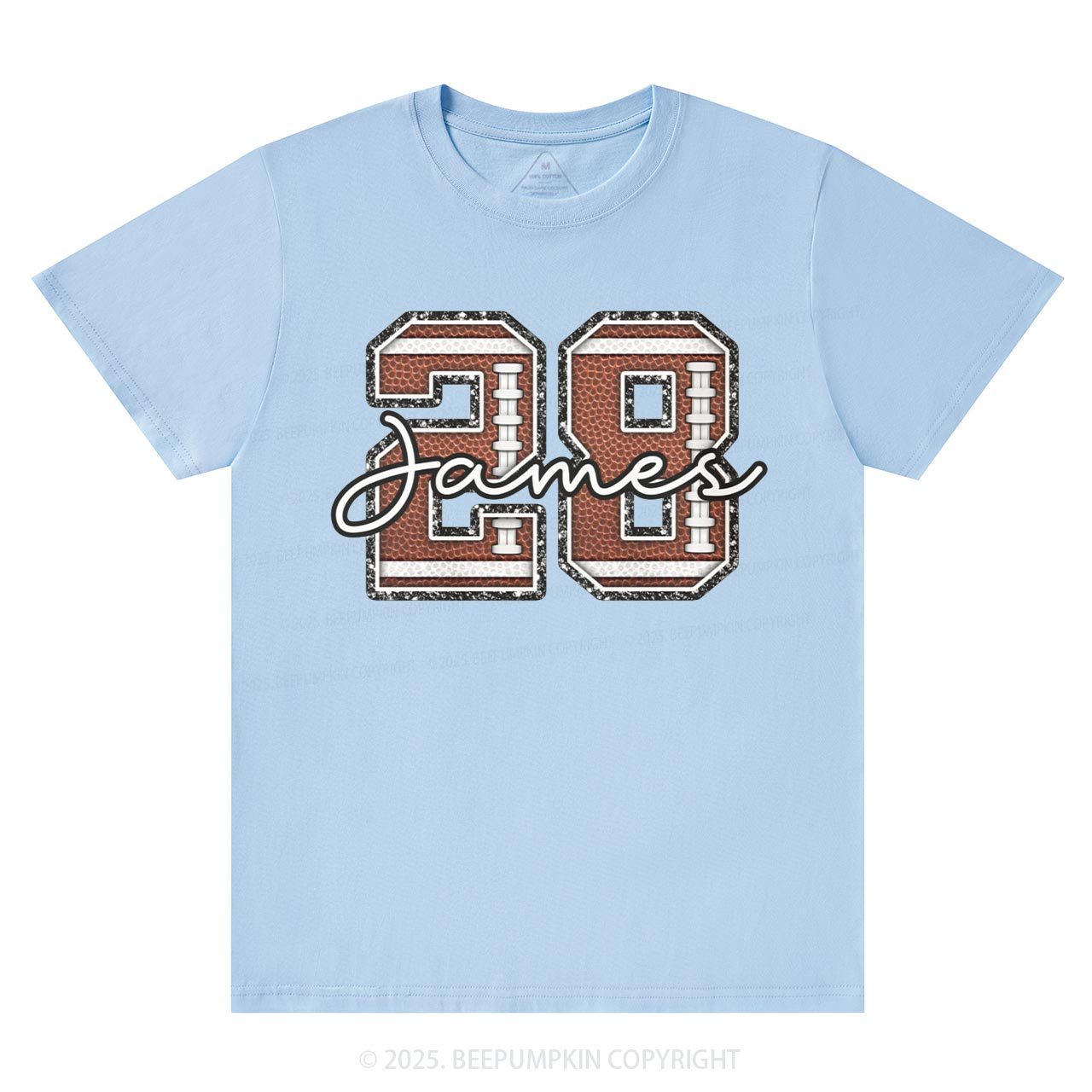 Personalized Football Number Sports Mom T-Shirts Beepumpkin