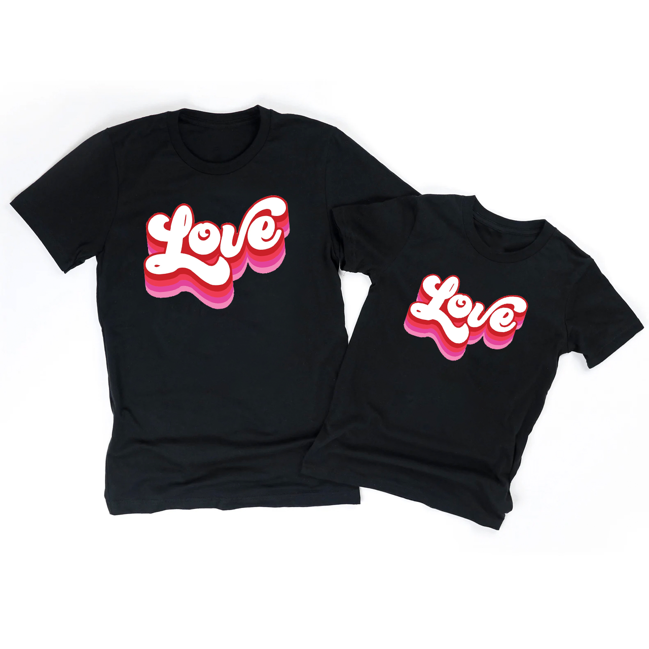 Retro Love Valentine Day Matching Shirts