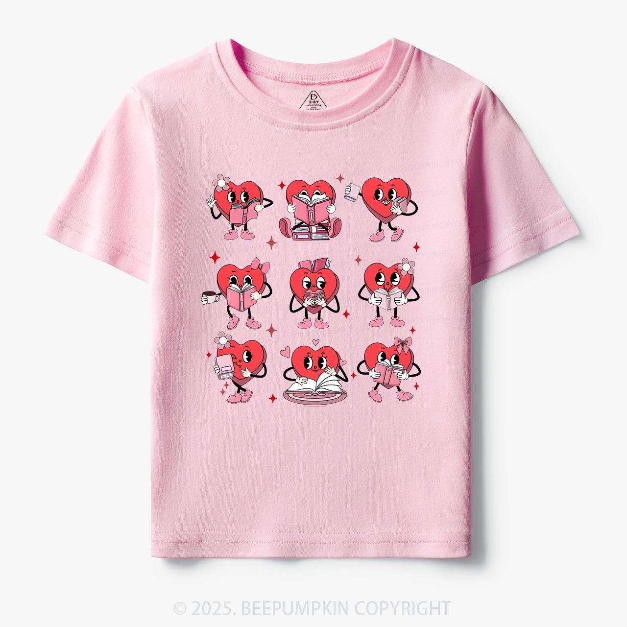 Book Lovers Valentine’s Day Toddler&Kid's Tees Beepumpkin