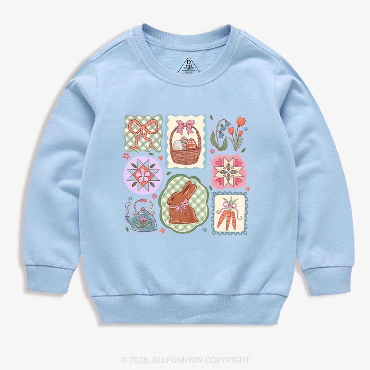 Pastel Easter Basket Kid's Sweatshirt