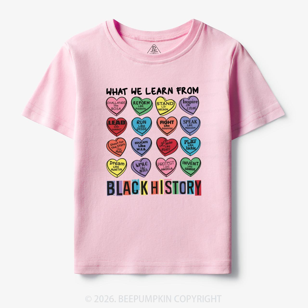 What We Learn From Black History Toddler&Kid's Tees Beepumpkin