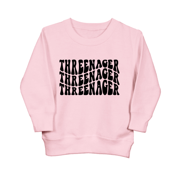 Threenager Happy Toddler Sweatshirt