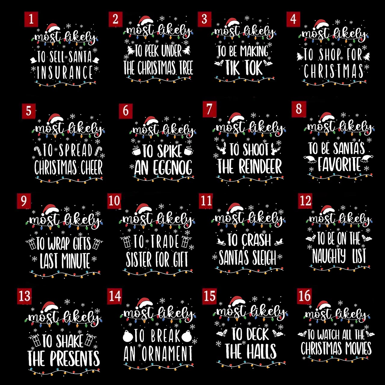 Funny Most Likely To Christmas Family Matching Shirts Beepumpkin