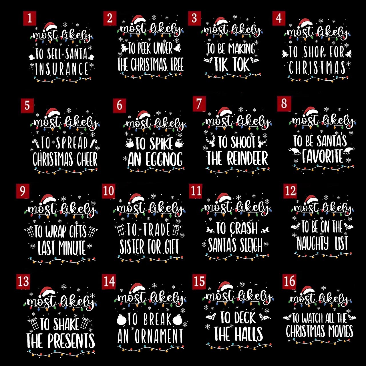 Funny Most Likely To Christmas Family Matching Shirts Beepumpkin