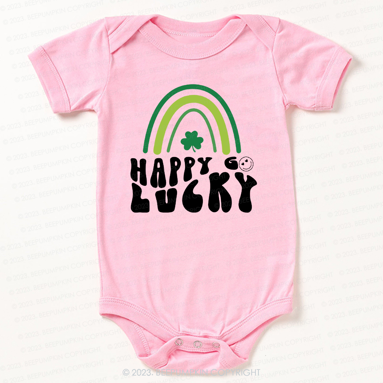 Happy Go lucky St.Patricks Day Bodysuit For Baby
