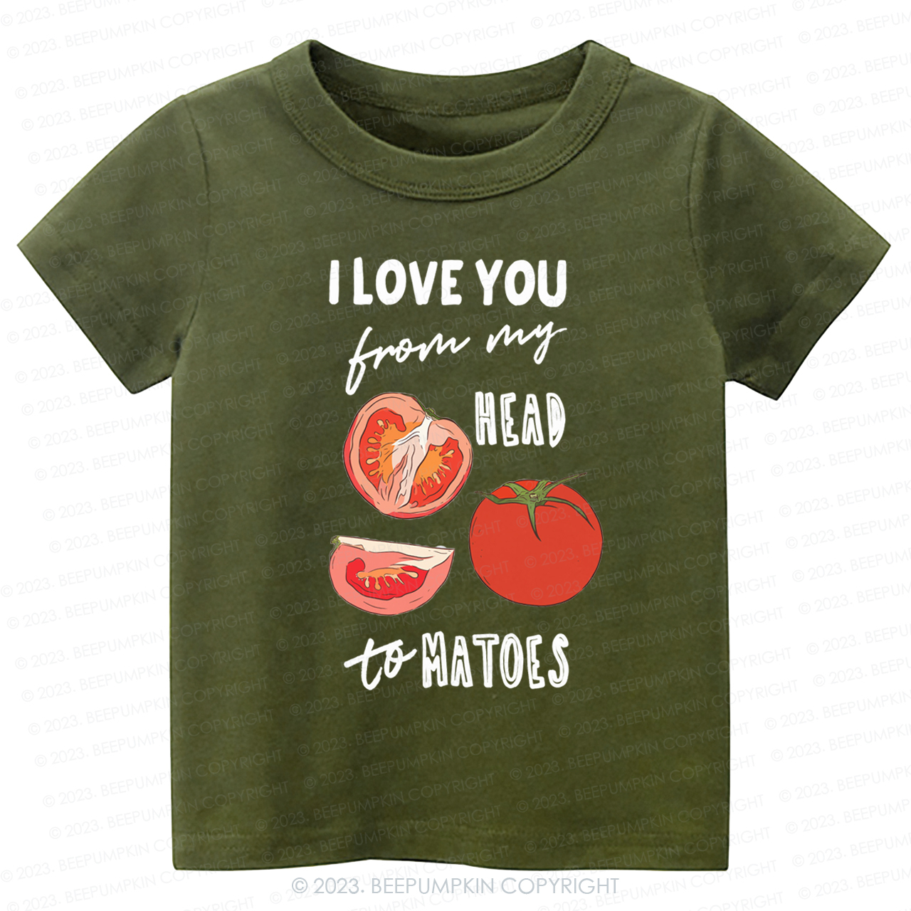 I Love You From My Head Tomatoes Kids Shirt