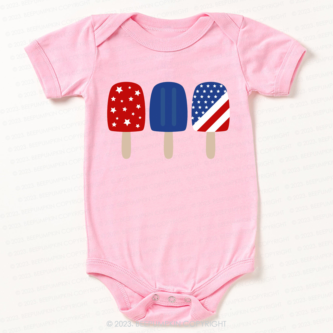 Patriotic Popsicles Memorial Day Bodysuit For Baby 