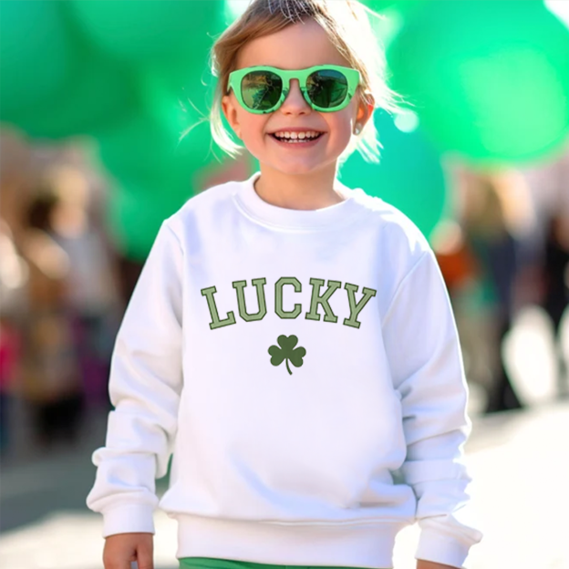 Vintage Lucky St. Patrick's Day Kid's Sweatshirt