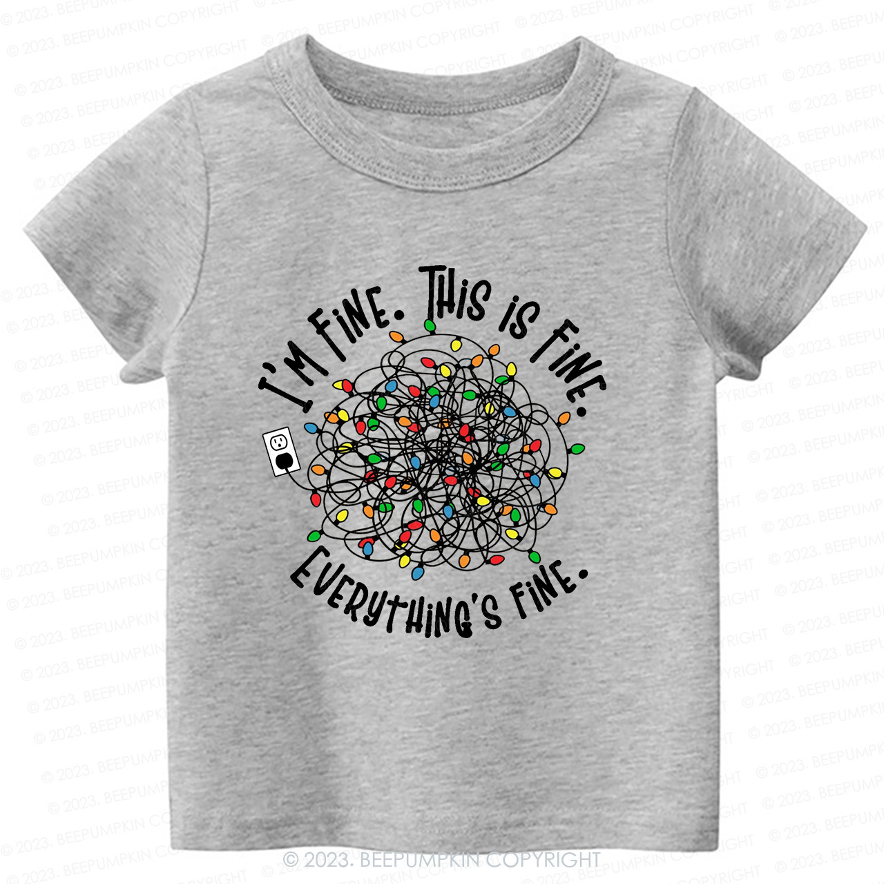 Holiday Christmas Lights Tees For Kids Beepumpkin