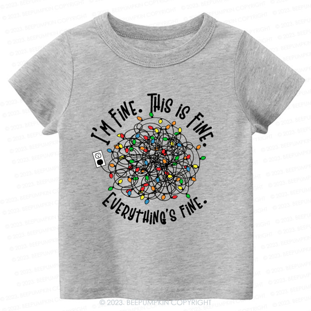 Holiday Christmas Lights Tees For Kids Beepumpkin
