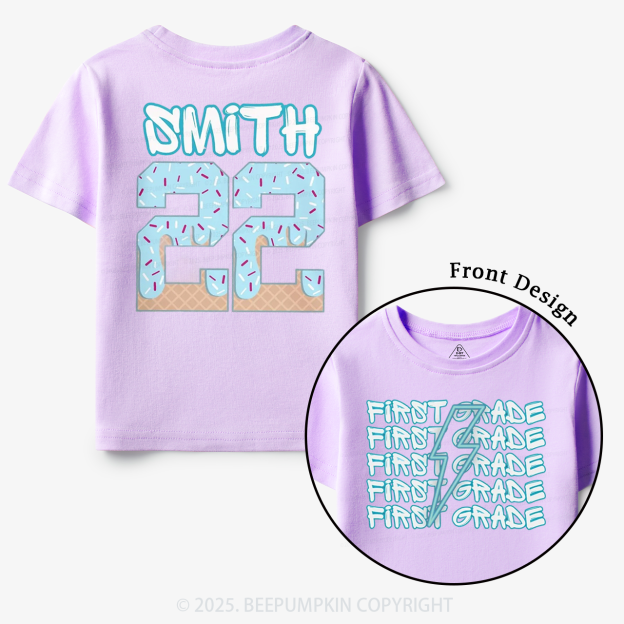 Personalized Blue Lightning Grade Toddler&Kid's Tees Beepumpkin