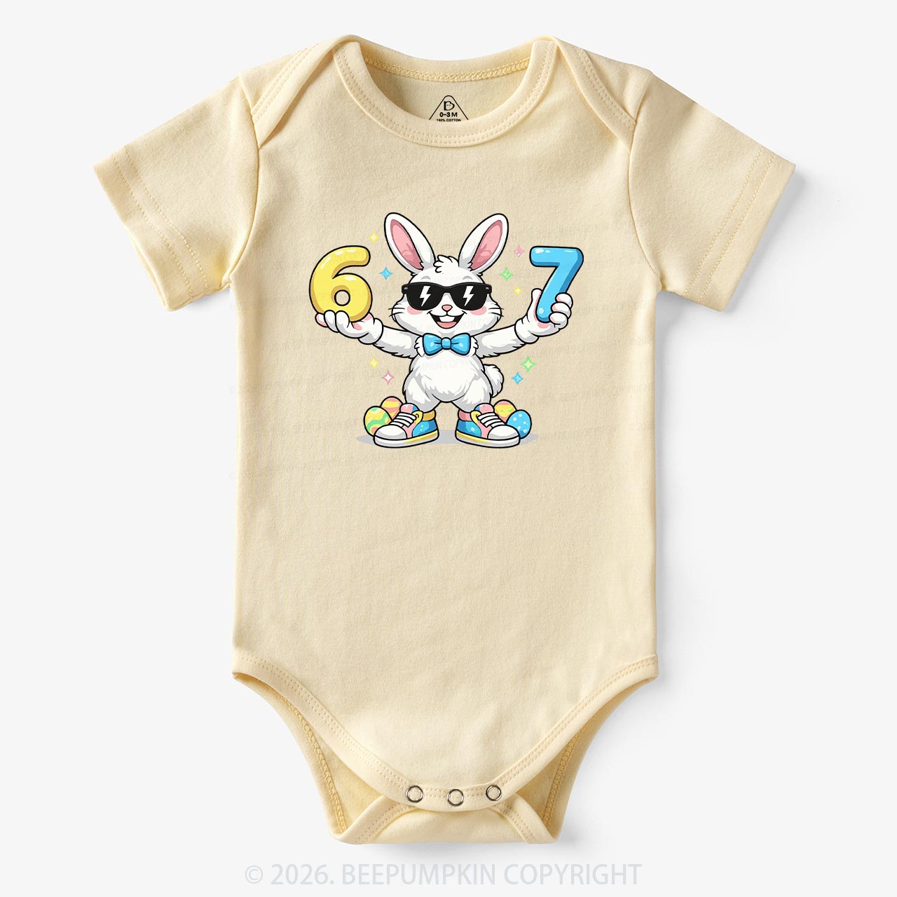 Hip‑Hop 67 Bunny Baby Bodysuit