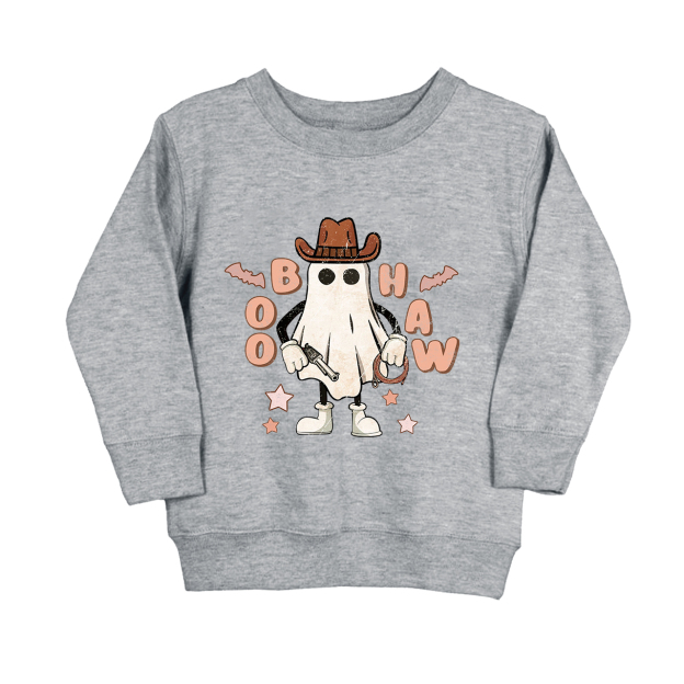 Cowboy Ghost Halloween Kids Sweatshirt