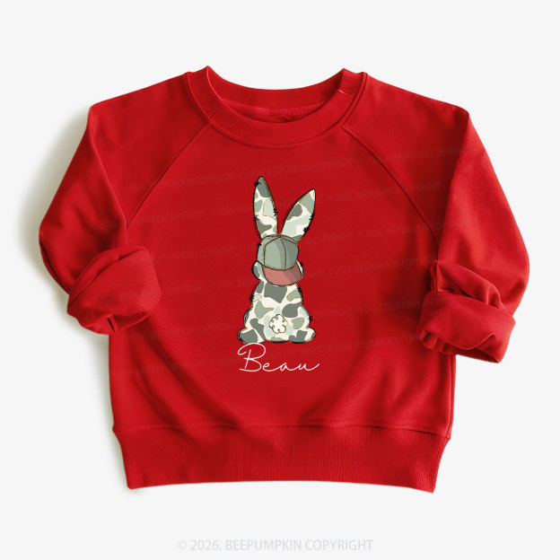Personalized Floral Easter Bunny Kid's Sweatshirt