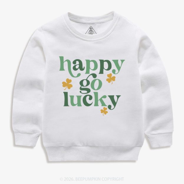 Happy Go Lucky St. Patrick's Day Kid's Sweatshirt