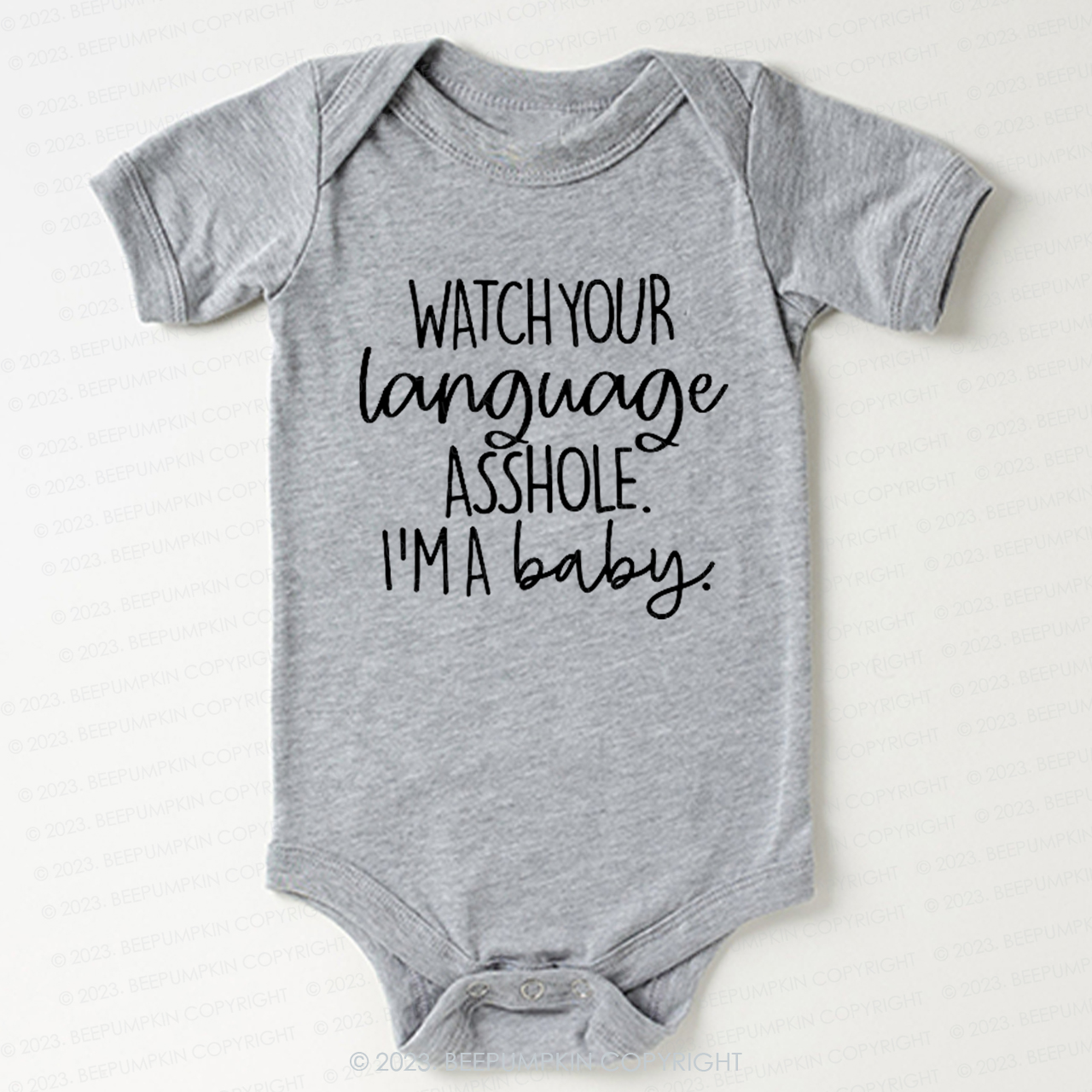Watch Your Language A**Hole Funny Baby Bodysuit