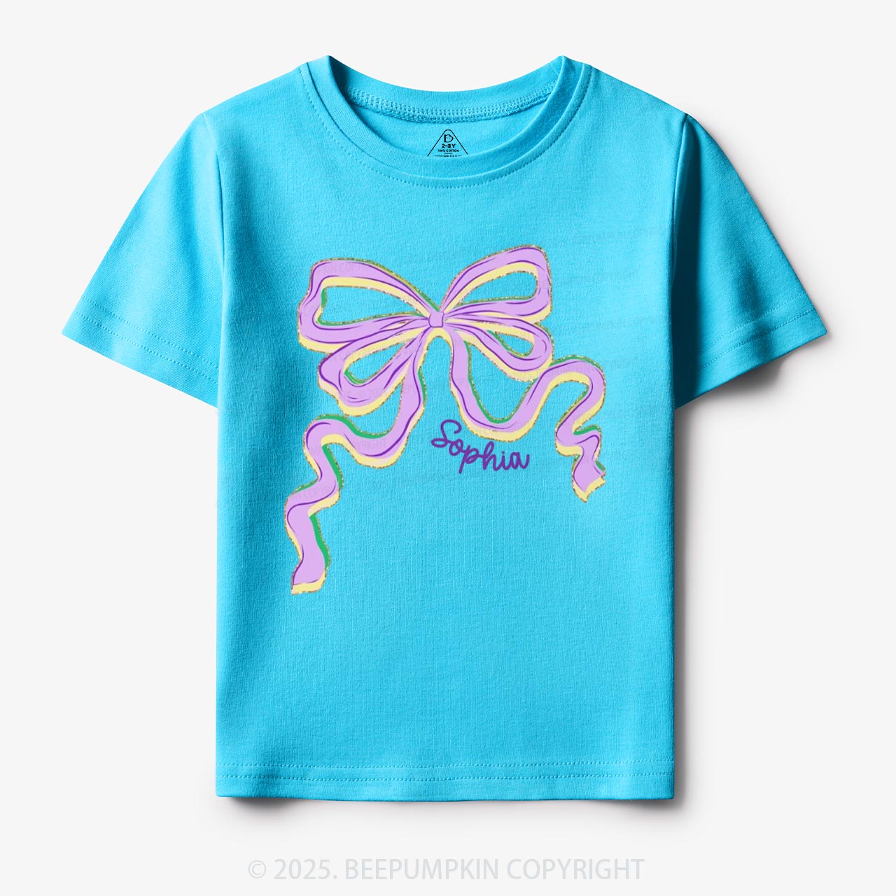 Personalized Sugar Bow Mardi Gras Toddler&Kid's Tees Beepumpkin
