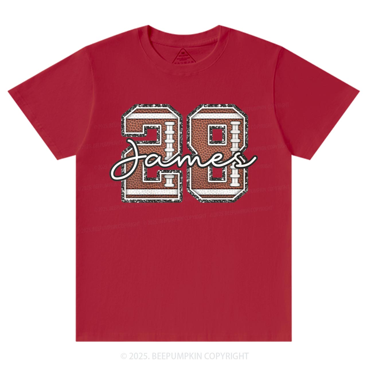 Personalized Football Number Sports Mom T-Shirts Beepumpkin
