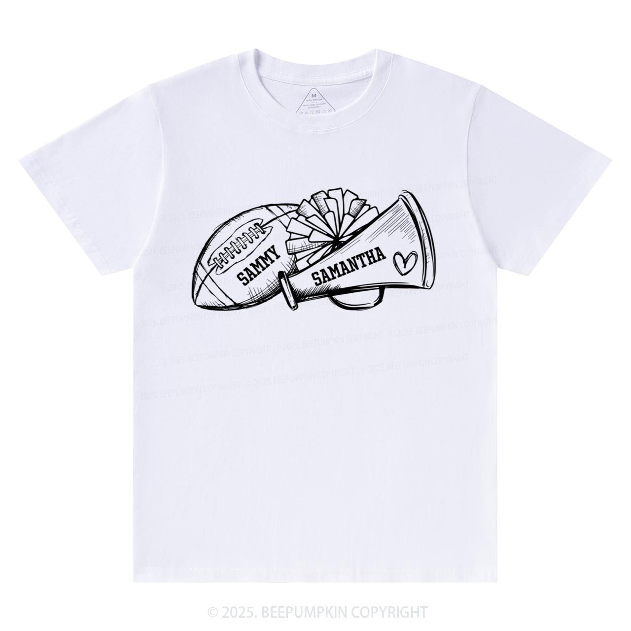 Personalized Football Cheer Mama T-Shirts Beepumpkin