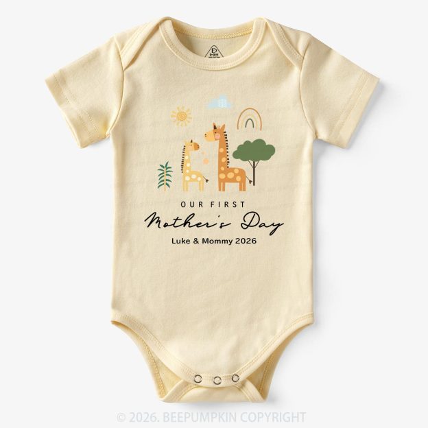 Personalized First Mother's Day Bodysuit Beepumpkin