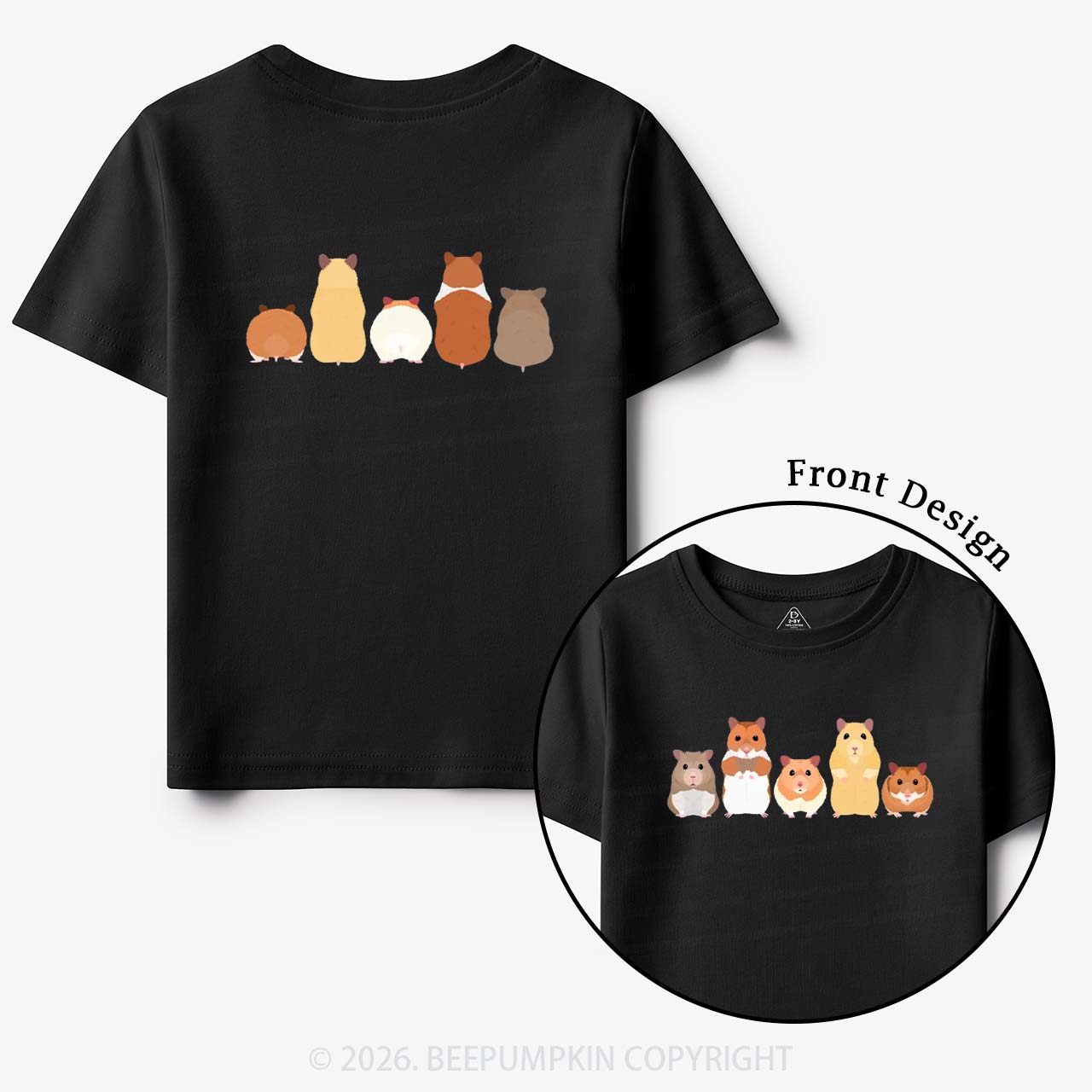 Cute Pet Hamsters Funny Toddler&Kid's Tees