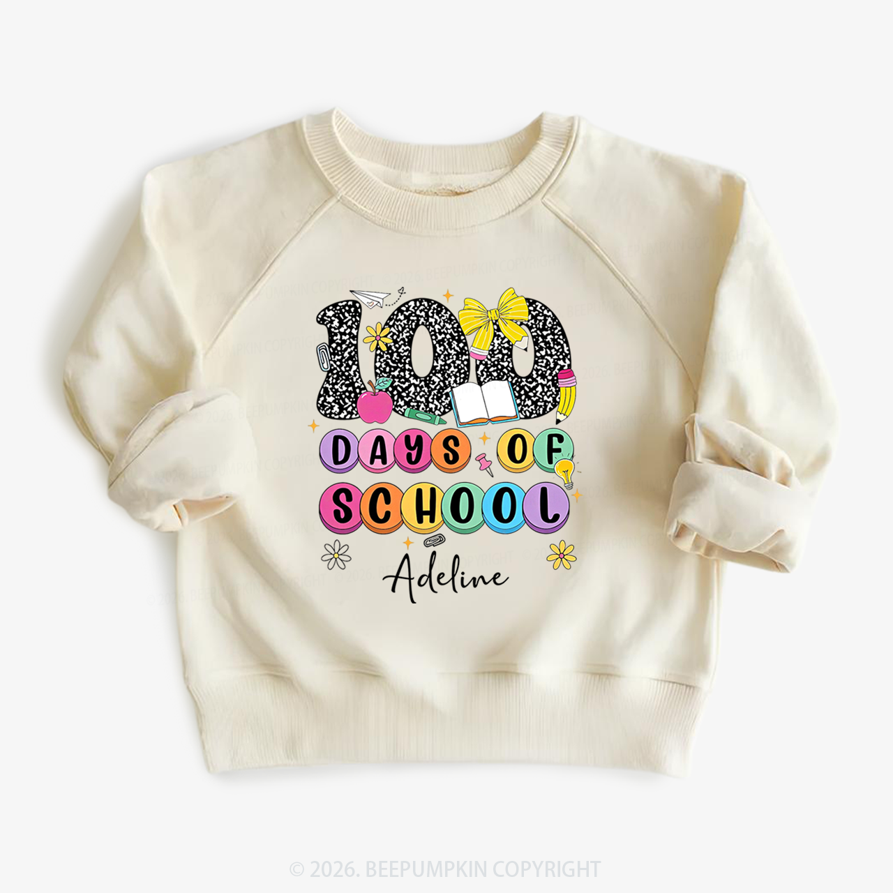 Personalized 100 Days Smarter and Sweeter Toddler&Kid's Sweatshirt