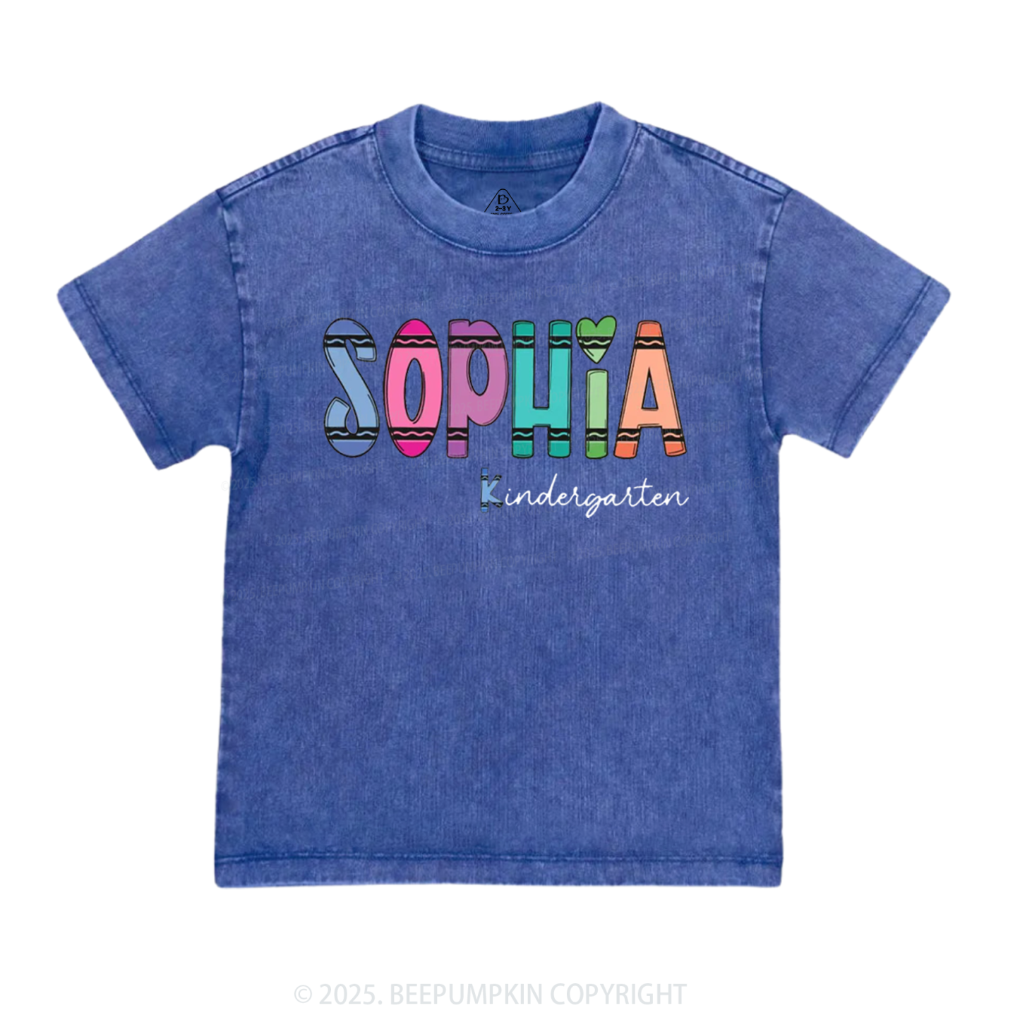 Personalized Colorful Name Magic Toddler&Kids Washed Tees