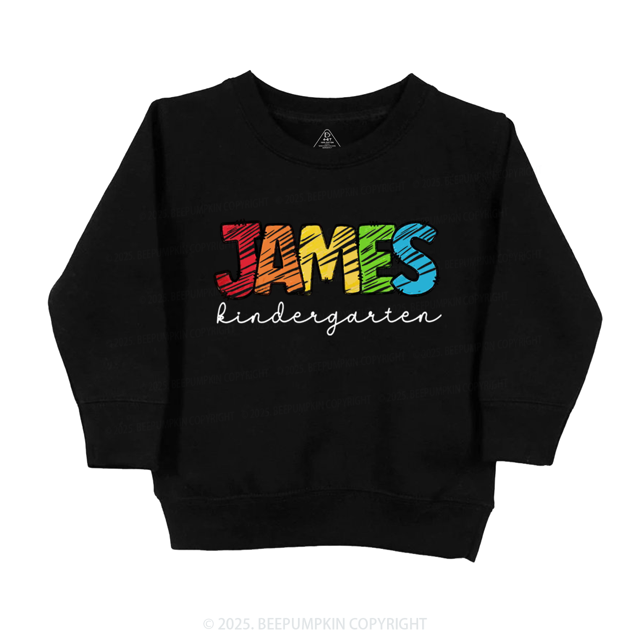Personalized Rainbow Alphabet Name Kid's Sweatshirt