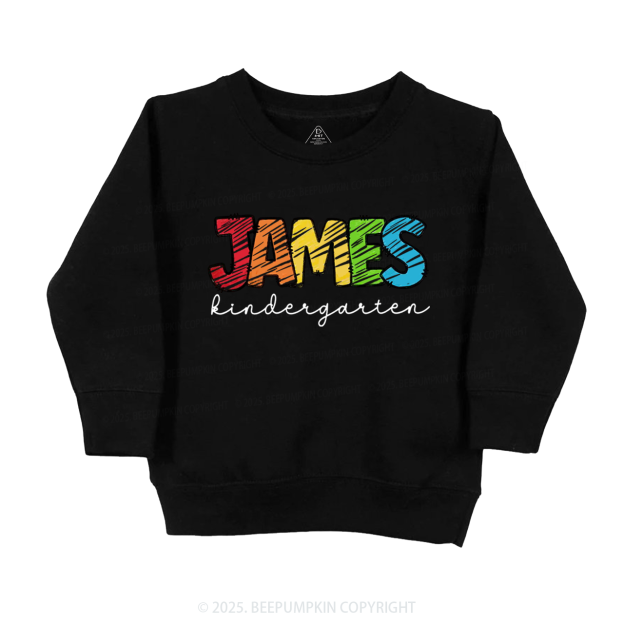 Personalized Rainbow Alphabet Name Kid's Sweatshirt