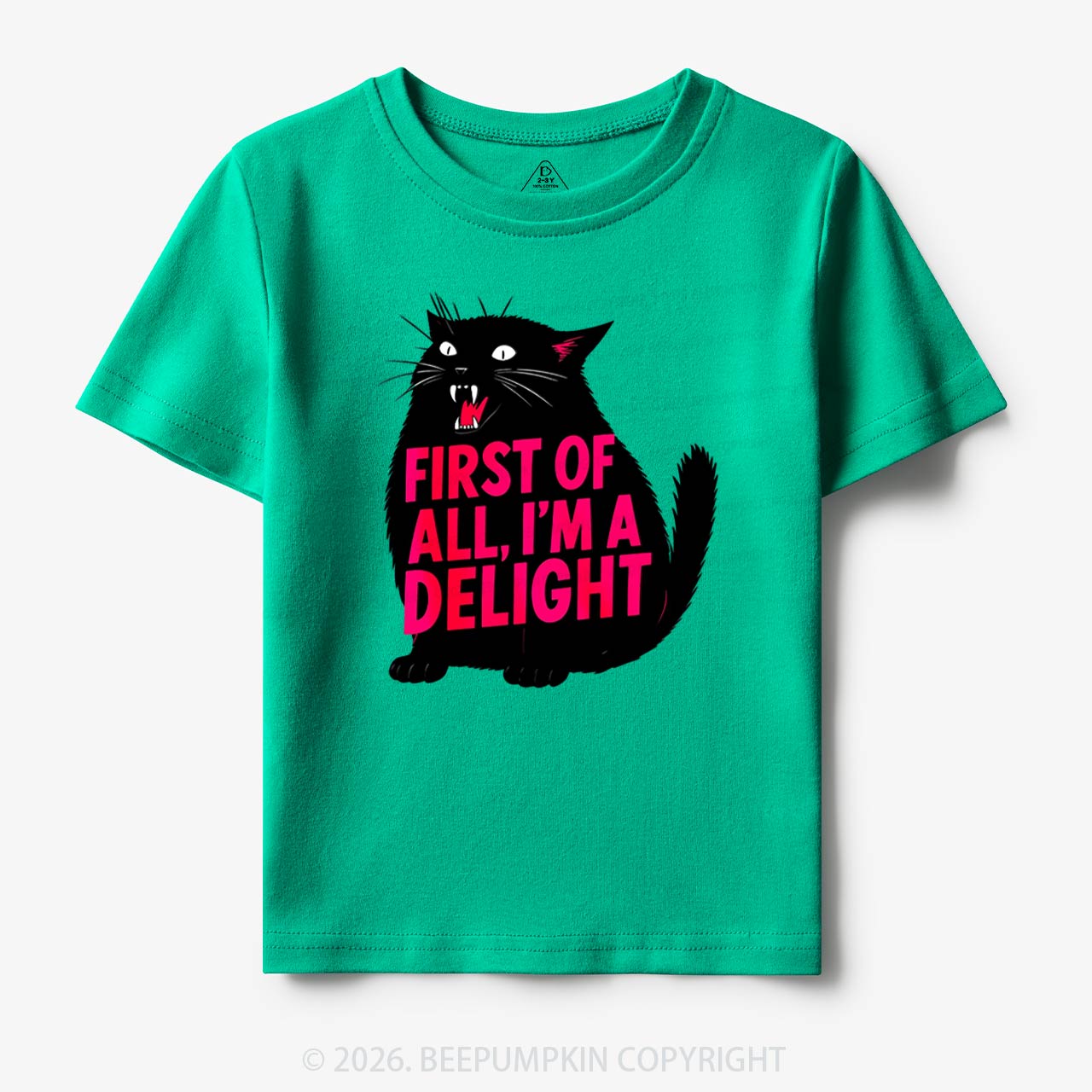 First of All I'm a Delight Black Cat Toddler&Kid's Tees