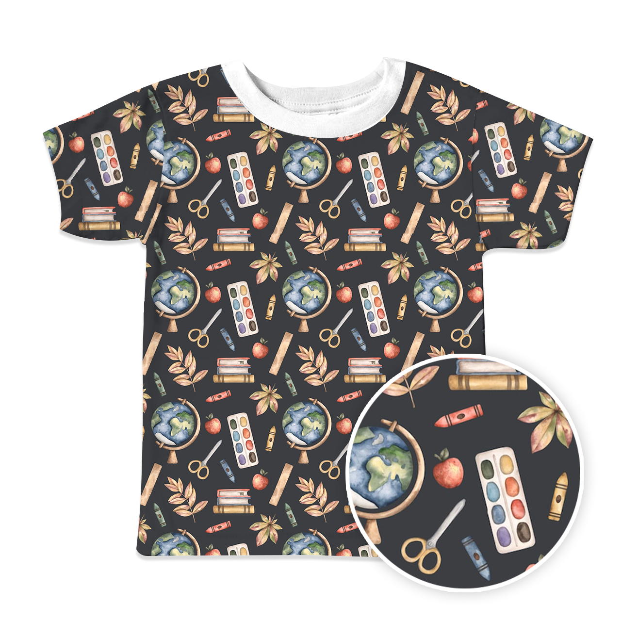 Stationery Back To School All Over Print Kids Tees