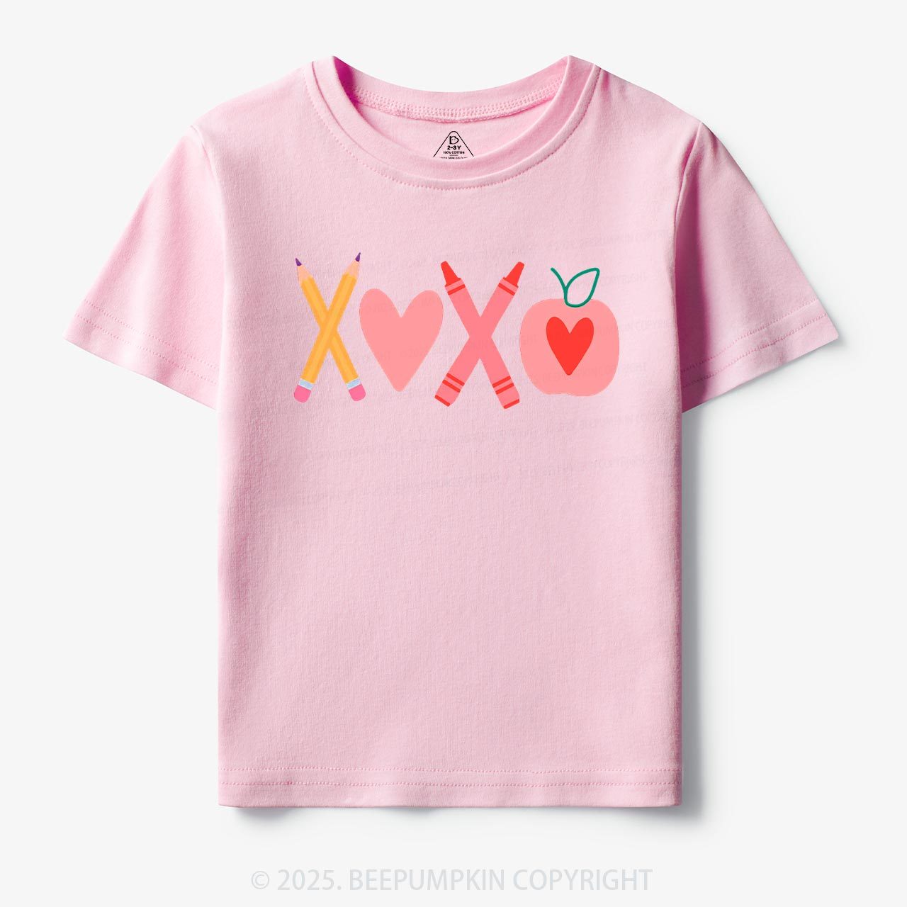 Pencils & Crayons Valentine’s Day Toddler&Kid's Tees Beepumpkin